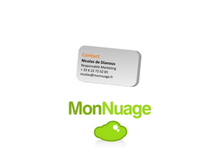 Contact Nicolas de Dianous Responsable Marketing + 33 6 22 72 02 85 [email_address] 