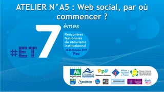 ATELIER N°A5 : Web social, par où
         commencer ?
 