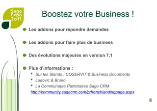 Les autresAddons pour Sage CRM