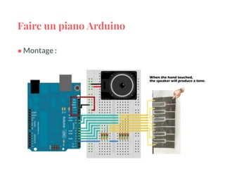 Faire un piano Arduino
● Montage :
 