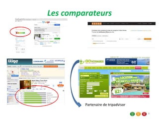 Les comparateurs
9
Partenaire de tripadvisor
 