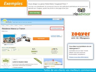 Exemples
Faites de vos clients vos meilleurs commerciaux
 