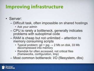 Client-side code (2-nd tier: html + css + javascript) (…) Programmers waste enormous amounts of time thinking about, or worrying about, the speed of noncritical parts of their programs, and these attempts at efficiency actually have a strong negative impact when debugging and maintenance are considered. We should forget about small efficiencies, say about 97% of the time: 1premature optimization is the root of all evil.Yet we should not pass up our opportunities in that critical 3%. A good programmer will not be lulled into complacency by such reasoning, he will be wise to look carefully at the critical code; but only after that code has been identified.Most important disclaimer (Donald E. Knuth)
