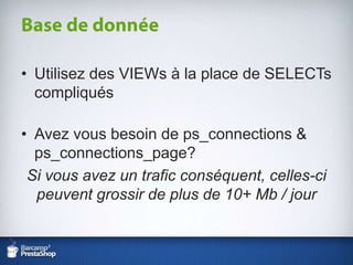 Lorsquela performance n'estpas critique (ex. systèmes temps réel, sites à fort trafic), vouspourrezl'améliorerdansdes versions ultérieuresQuand faut-il optimiser ?