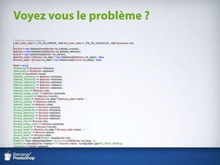 Serveur:Tâchedifficile, voire impossible sur des hébergementsmutualisésDemandez à votre admin sys ;)Le CPU est rarement un point critique, il indique généralement des problèmes avec le code non-optimiséLa RAM est bon marché mais pas illimitée - attention à la consommation de mémoire des scriptsProblèmetypique : gd + jpg -> 2 Mb surdisque, 33 Mb décompressésen mémoire