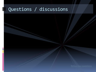 Questions / discussions
Retour aux questions
 