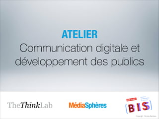 ATELIER
Communication digitale et
développement des publics

Copyright : Nicolas Bariteau

 