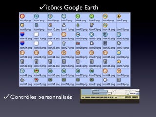 icônes Google Earth Contrôles personnalisés 