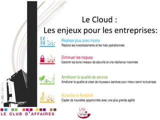 Le Cloud :  Les enjeux pour les entreprises: 