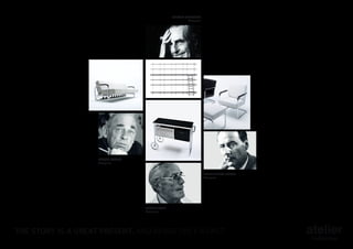 IGNAZIO GARDELLA
Designer

ALVAR AALTO
Designer

WERNER MAX MOSER
Designer

ALFRED ROTH
Designer

The story is a great present, and never only a past.

 