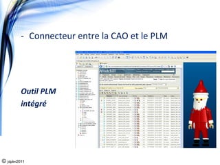 ‐ Connecteur entre la CAO et le PLM




         Outil PLM 
         intégré




© jdplm2011
 