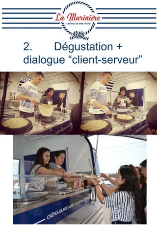 2. Dégustation +
dialogue “client-serveur”
 