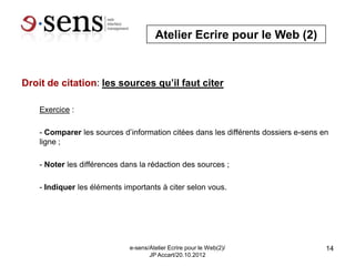 Atelier Ecrire Pour Le Web Universite De Geneve Droit De Citation