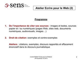 Atelier Ecrire Pour Le Web Universite De Geneve Droit De Citation