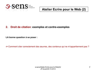 Atelier Ecrire Pour Le Web Universite De Geneve Droit De Citation