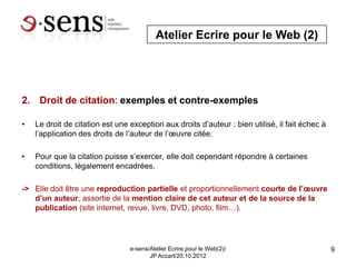 Atelier Ecrire Pour Le Web Universite De Geneve Droit De Citation Atelier Ecrire Pour Le Web Universite De Geneve Droit De Citation