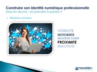  Réseaux sociaux
VISIBILITE
NOTORIETE
RELATION CLIENT
PROXIMITE
REACTIVITE
 