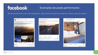 37
Bonnes pratiques de community management : vidéo, format immersif, texte inspirant, contenu unique et original…
 