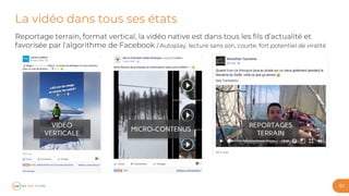 51
La vidéo dans tous ses états
VIDÉO
VERTICALE
MICRO-CONTENUS
REPORTAGES
TERRAIN
 
