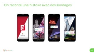 60
On raconte une histoire avec des sondages
 