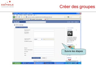 Créer des groupes Suivre les étapes 