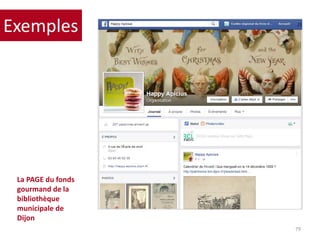 79
Exemples
La PAGE du fonds
gourmand de la
bibliothèque
municipale de
Dijon
 