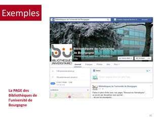 81
Exemples
La PAGE des
Bibliothèques de
l’université de
Bourgogne
 