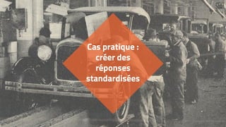 Cas pratique :
créer des
réponses
standardisées
 