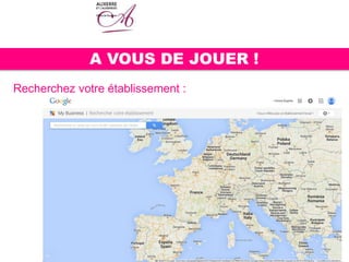 A VOUS DE JOUER !
Recherchez votre établissement :
 