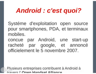 Workshop Android - Conférence IC4T Nouakchott 2014