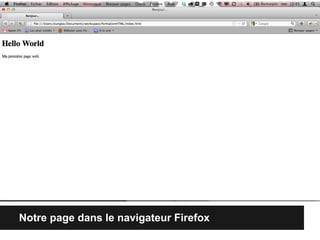 Notre page dans le navigateur Firefox
 