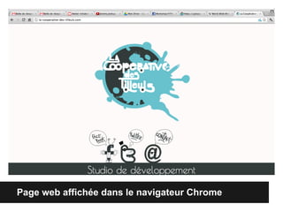 Page web affichée dans le navigateur Chrome
 