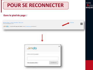 POUR SE RECONNECTER
Dans le pied de page :
 