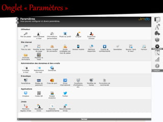 Onglet  «  ParamètOes  »  
 