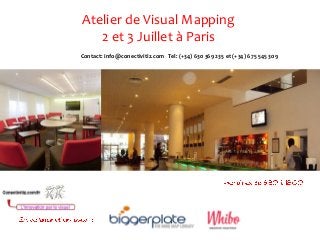 Contact: info@conectivitiz.com Tel: (+34) 630 369 235 et (+34) 675 545 309
Atelier de Visual Mapping
2 et 3 Juillet à Paris
 