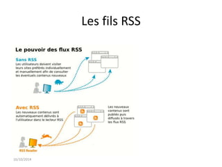 Les fils RSS 
16/10/2014 
 