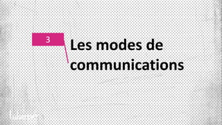 3
Les modes de
communications
 