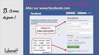 5,Avous
dejouer!
Créons ensemble un profil pour le CAS n°1
Allez sur www.facebook.com
 