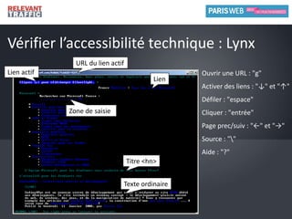 Un site utilisant javascript peut être plus ou moins accessible, selon que javascript vient en surcouche ou non (dégradation élégante).Ce que voit l’utilisateur valide (s’il a Flash)Ce que voit le moteur (c’est à dire pas grand-chose)