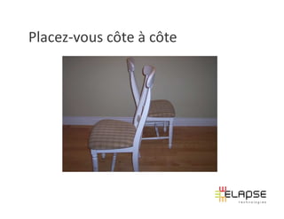 Placez-vous côte à côte
 