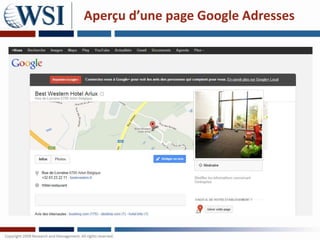 Aperçu d’une page Google Adresses
 