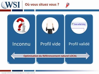 Où vous situez vous ?




Inconnu          Profil vide            Profil validé

    Optimisation du Référencement naturel LOCAL
 