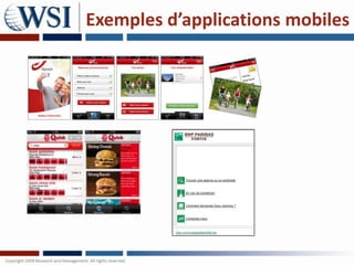 Exemples d’applications mobiles
 
