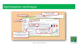 www. socialmediaclub.tn
Optimisation technique
 
