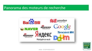 www. socialmediaclub.tn
Panorama des moteurs de recherche
 