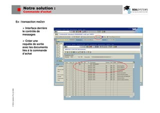 SAP MM  Génération, impression, distribution dossiers Achat