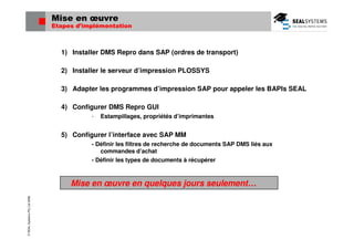 SAP MM  Génération, impression, distribution dossiers Achat