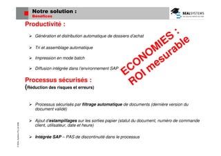 SAP MM  Génération, impression, distribution dossiers Achat