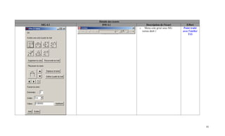 Détails des écarts
SIG 4.1     DM 4.1                  Description de l'écart      Effort
                               o Menu cote grisé sous SIG     Point traité
                                versus dm4.1                 avec l'atelier
                                                                 T13




                                                                              41
 