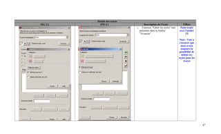 Détails des écarts
SIG 4.1     DM 4.1                  Description de l'écart             Effort
                               o Fonction "Éditer les styles" non    Point traité
                                présentes dans la fenêtre           avec l'atelier
                                "Avancée"                                T5

                                                                     Note : Voir à
                                                                    s'assurer que
                                                                      nous avons
                                                                      toujours la
                                                                     possibilité de
                                                                       définir les
                                                                    styles pour les
                                                                         traces




                                                                                      47
 